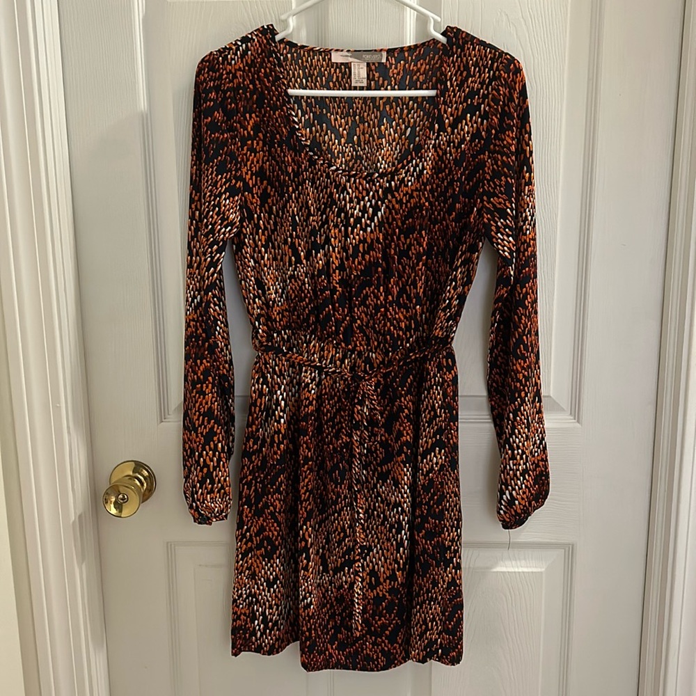 Forever 21 contemporary orange and navy blue dress. Size XS